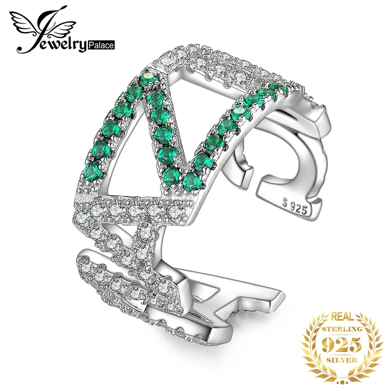 JewelryPalace Nano русский имитация Изумрудный Capital письмо удивительный Циркон