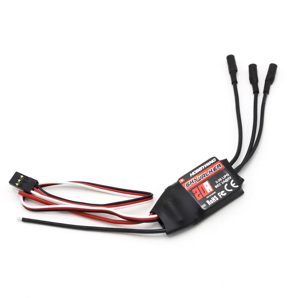 Регулятор скорости Hobbywing Skywalker 12A 15A 20A 30A 40A 50A 60A 80A ESC с UBEC для квадрокоптера RC FPV -