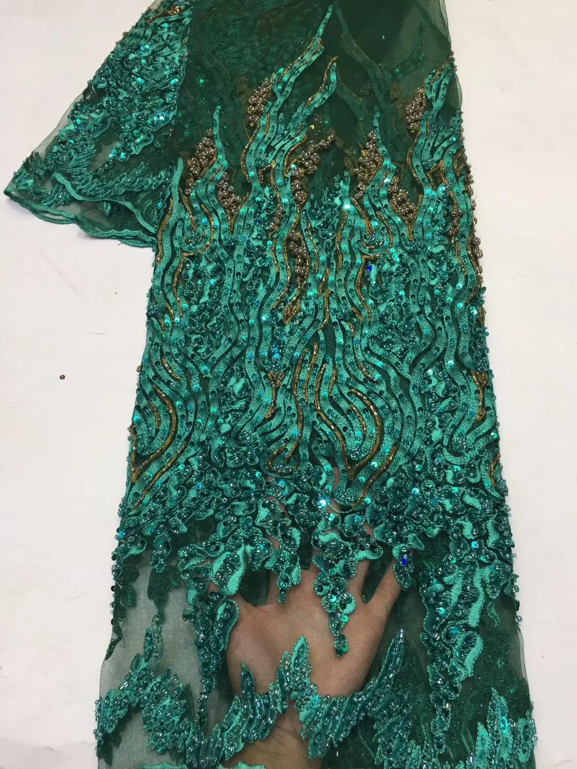 

French Nigerian Lace Fabrics High Quality Tulle African Laces Fabric Embroidered Mesh Fabric For Party HSIOC093