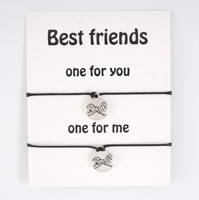 Женские браслеты в форме сердца браслет стиле дружбы подходящий бойфренда BFF |