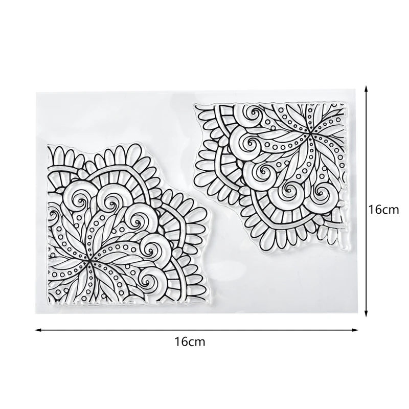 Большой цветок прозрачные наклейки 2020 резиновая Прозрачная силиконовая печать