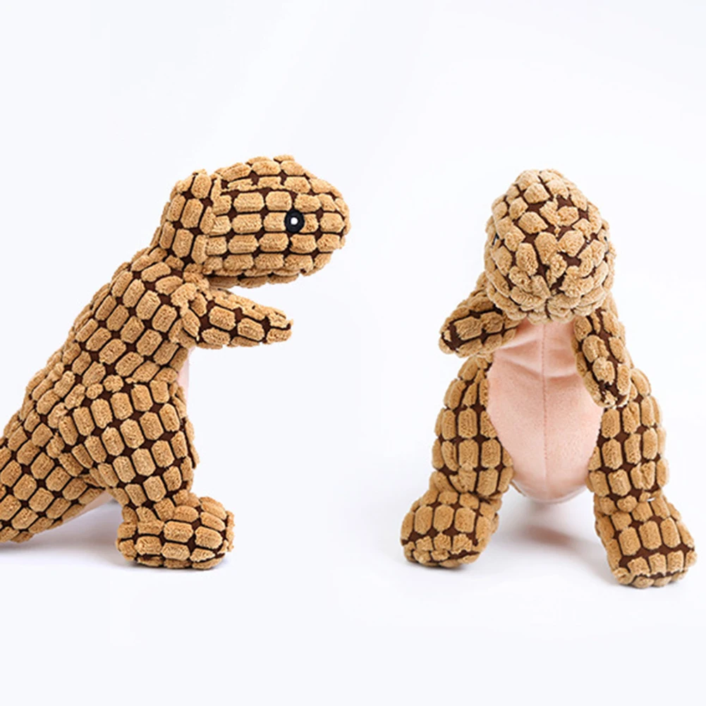 2020 милый динозавр плюшевая скрипучая кукла собака щенок Звук Укуса жевательная