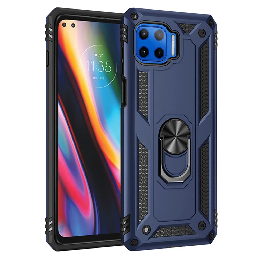 

For Motorola Moto G 5G Plus Case Armor Rugged Military Car Holder Ring Cover For Moto G 5G Plus Capa For Moto G 5G Plus 6.7"