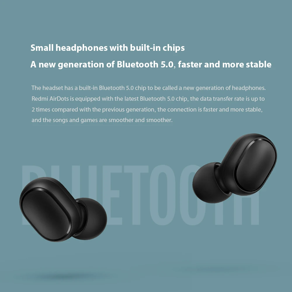 Глобальная версия Xiaomi Redmi AirDots беспроводные наушники Mi True Wireless базовые мини bluetooth