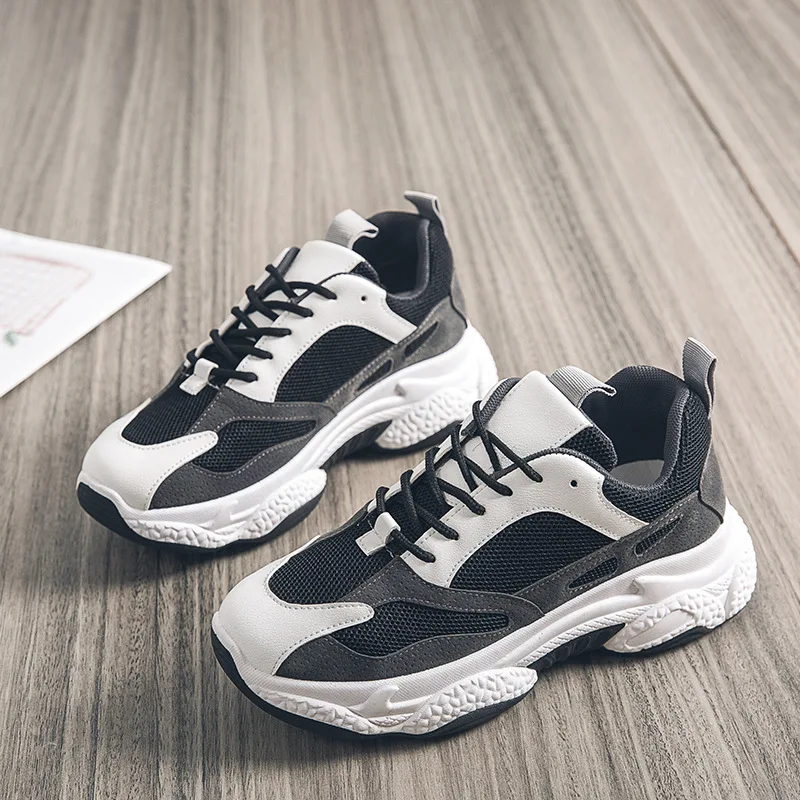 

Women Fashion Sneakers Chunky Platform Lace Up Vulcanized Shoes Designers Basket Female Leather Casual Shoes Woman 2021 Summer