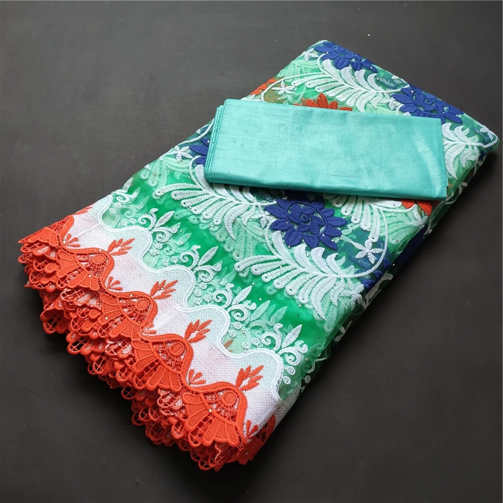 

2021 Высокое качество Африканский нигерийский тюль, кружева ткань с вышивкой из молочного шелка вуаль шнур французский Выходные туфли на вып...