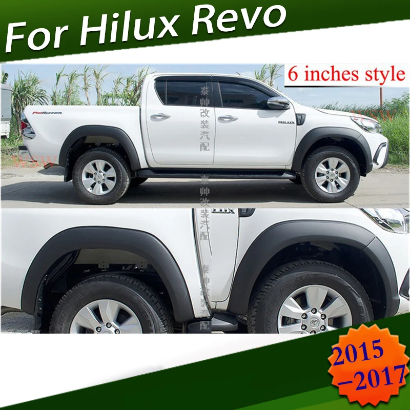 Аксессуары для колесных арок черные Брызговики Toyota Hilux Revo 2016 2017 2018 двойная