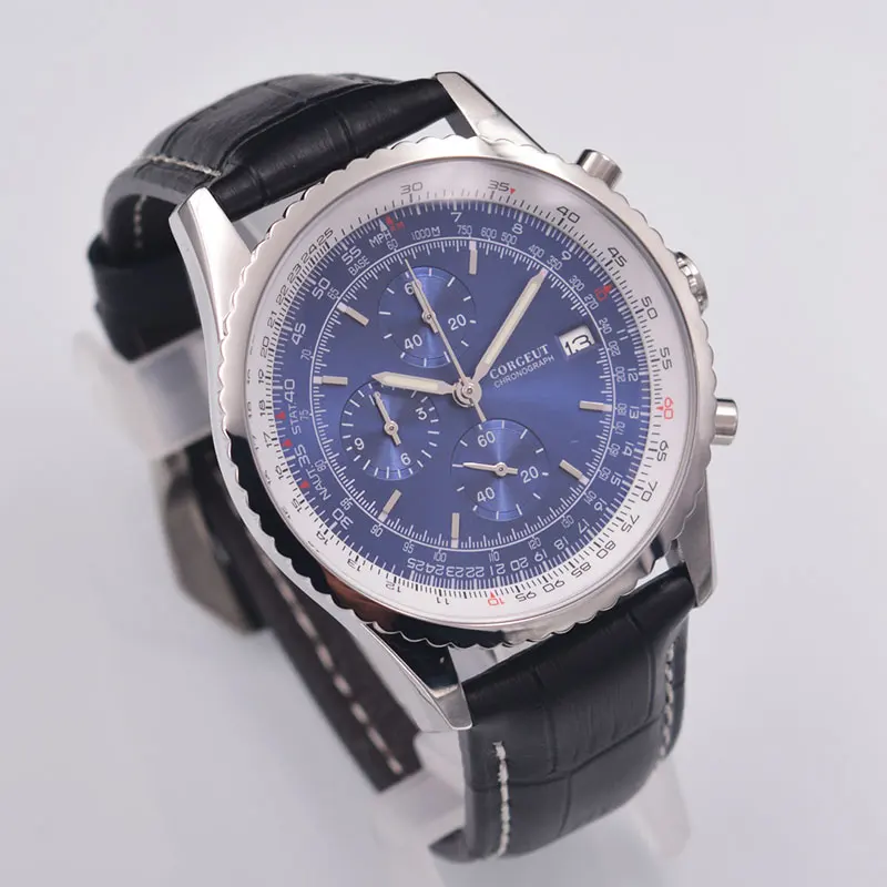 Мужские водонепроницаемые кварцевые часы с датой 46 мм|Кварцевые мужские часы| |