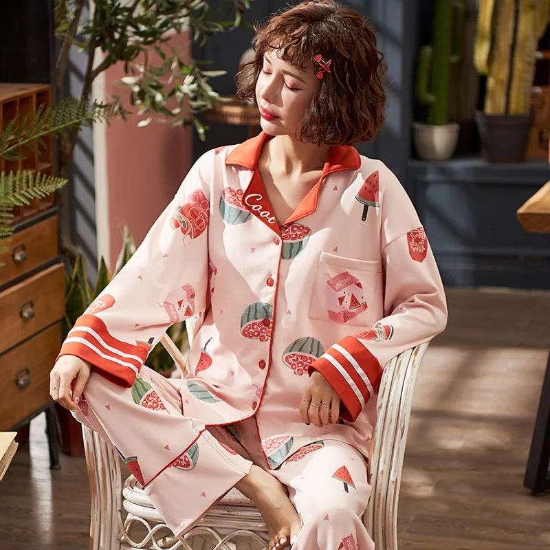 Пижама для кормящих мам грудного вскармливания корейская модная ночная рубашка