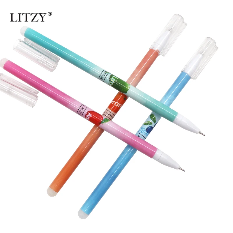 4 шт./компл. стираемая моющаяся ручка милый Единорог 0 5 мм синие Черные чернила