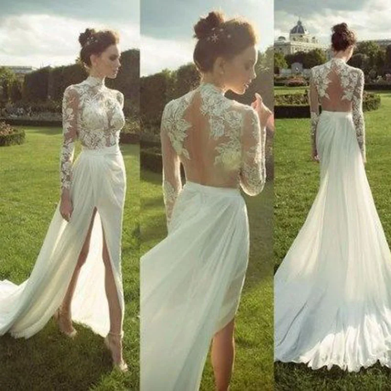 

Европейское и американское летнее Новое Женское платье, сексуальное кружевное Прозрачное платье с длинными рукавами