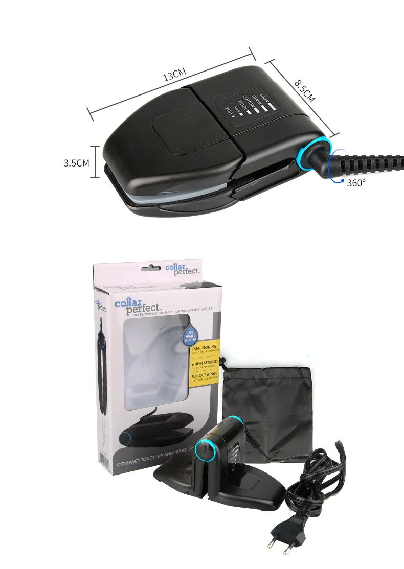 

Folding Portable Iron Compact Touchup and Perfect Foldable Travel Iron Fordable Mini Iron for Collar Drop shipping 60W110-220V