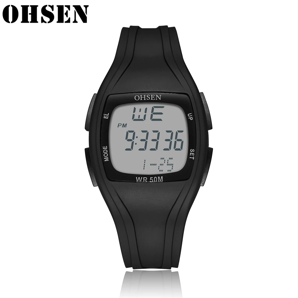 OHSEN модные мужские часы спортивные цифровые водонепроницаемые наручные