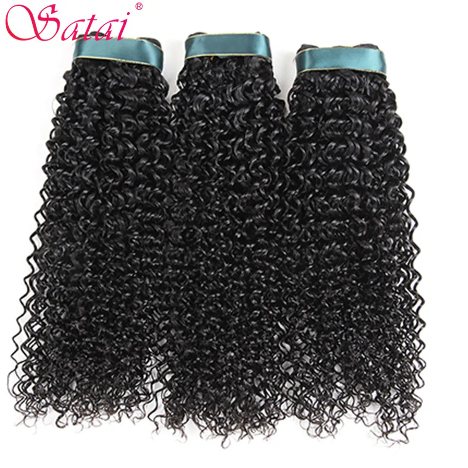 Satai глубокая волна 3 пучка с фронтальной бразильской связкой волос 8 28 дюймов