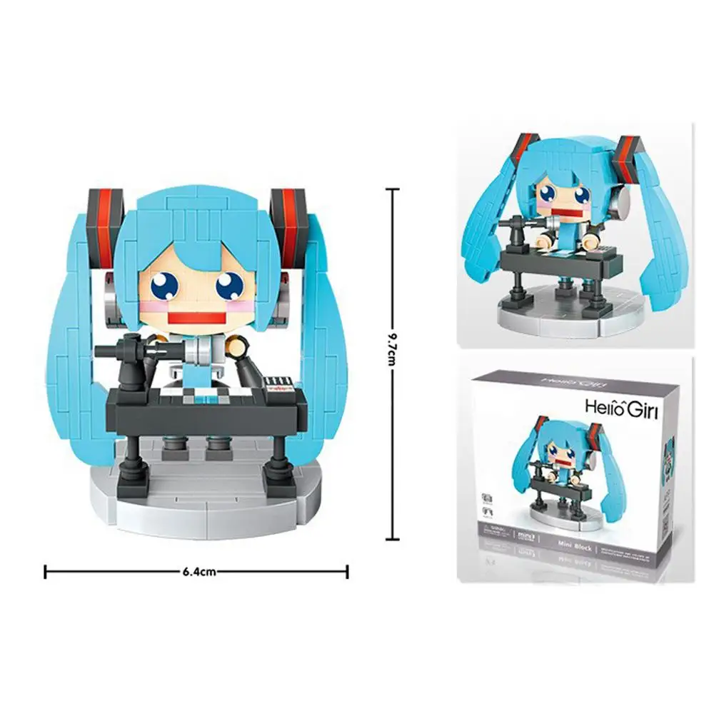 

hot lepinin creators classic japan music game animation Hatsune Mikus dress mini micro diamond blocks figures bricks toys gift