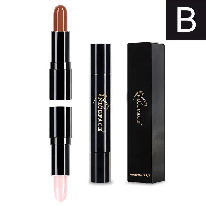 Двухсторонний контурный макияж 2 в 1 3D Гладкий кремовый консилер Палетка