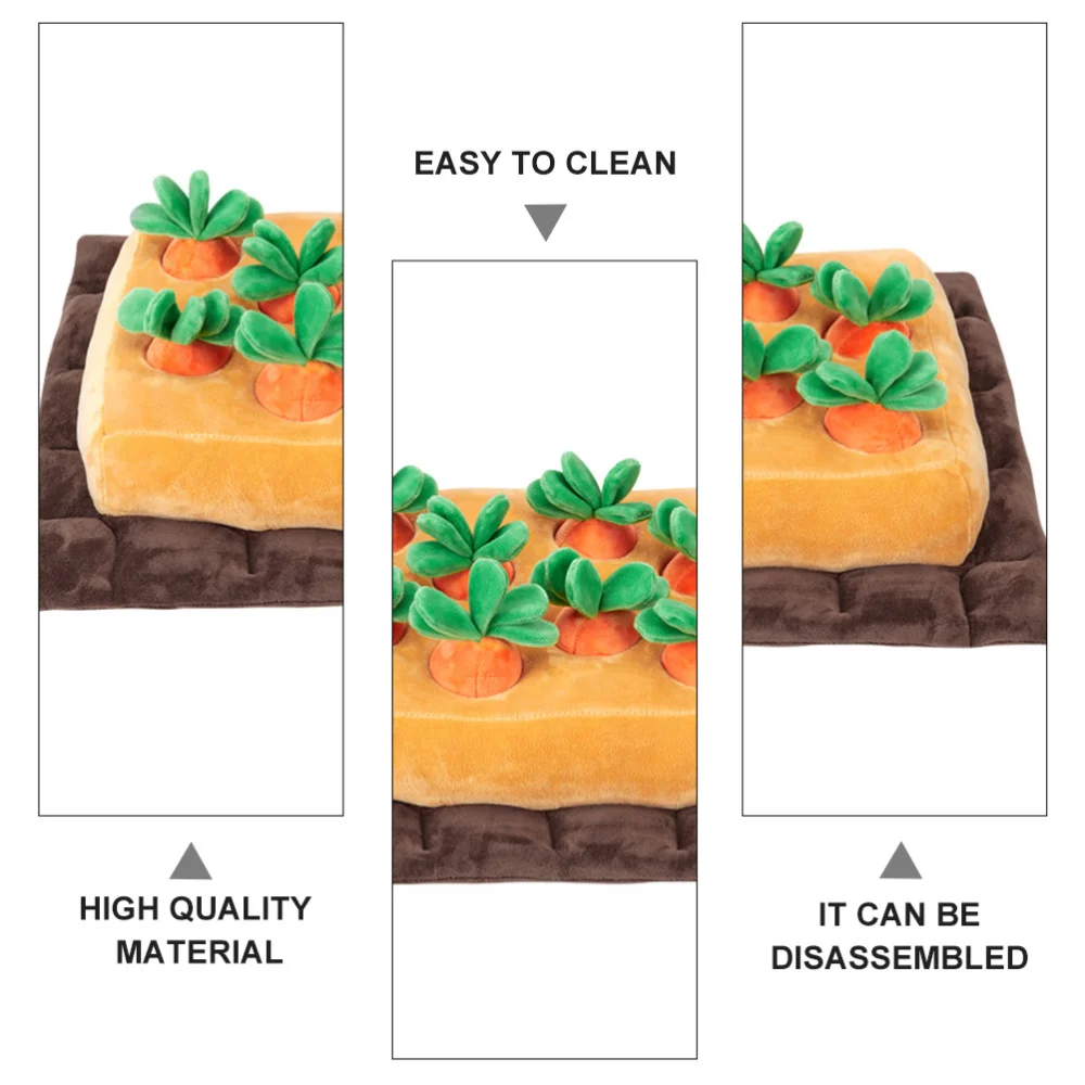 

Puppy Sniffle Mat Plush Cotton Carrot Land Dog Training Mat Creative Pet