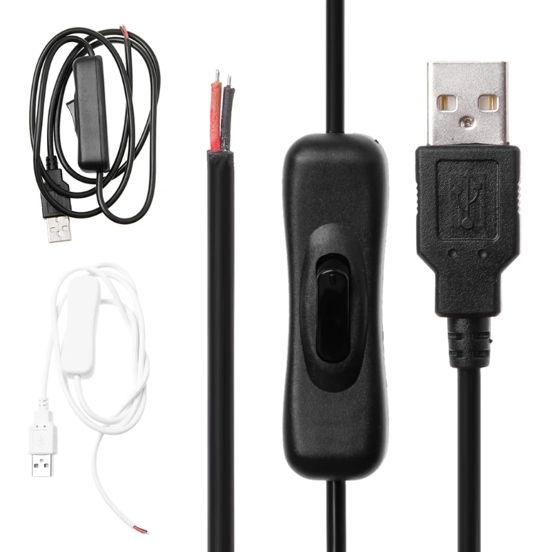 5 в USB 2 0 Штекерный разъем 2pin провод кабель для зарядки DIY 1 м с переключателем |