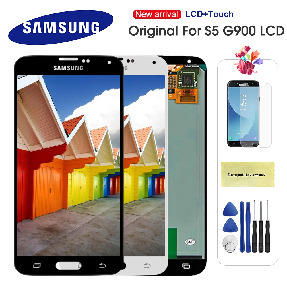 Оригинальный ЖК дисплей S5 для Samsung Galaxy I9600 G900 G900A G900F с сенсорным экраном в сборе