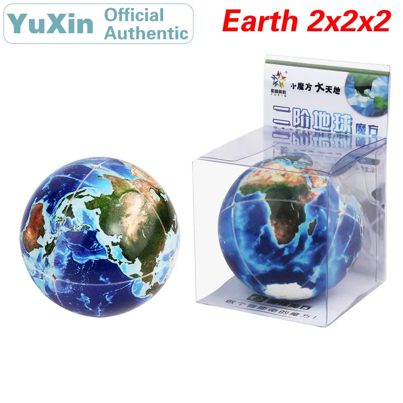 YuXin Earth 2x2x2 магический куб ZhiSheng 2x 2 скоростной извивающийся головоломка для мозга