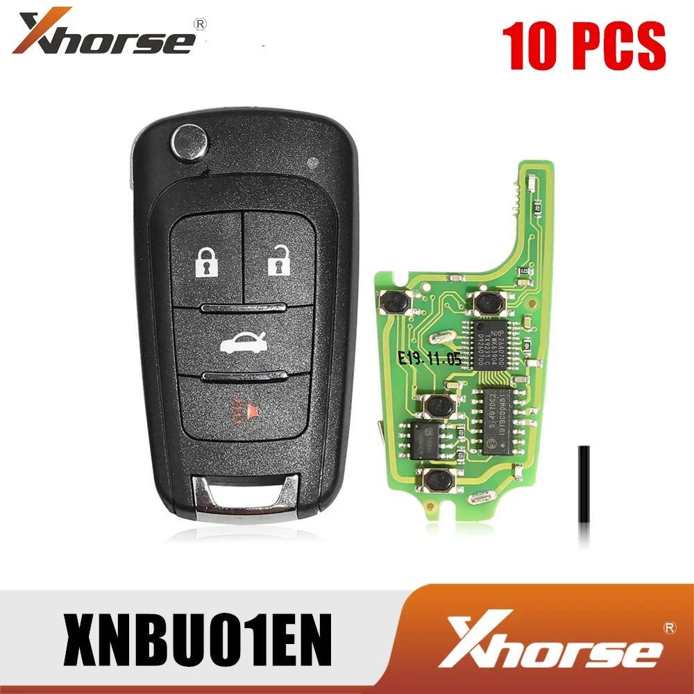

Xhorse XNBU01EN Wireless Remote Key for Buick Flip 4 Buttons English Version 10pcs/Lot