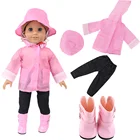 Ручной работы кукла плащ, костюм: кофта + шапка + джинсы 18 дюймов американская кукла для девочек и маленьких рожден для 43 см для ухода за ребенком для мам поколения аксессуары, для девочек, подарок