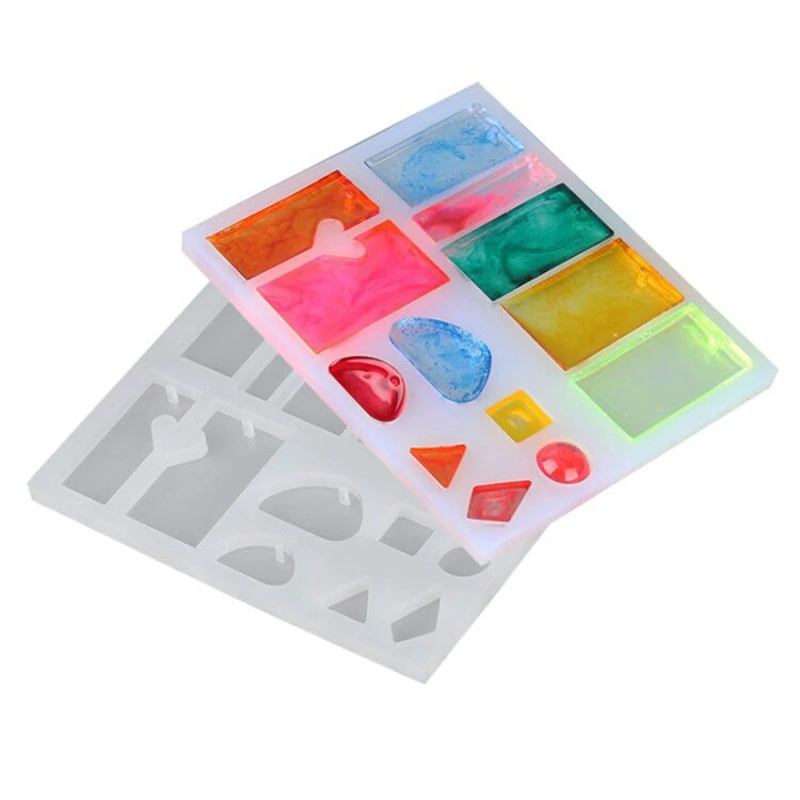 12 видов конструкций прозрачные силиконовые формы ожерелье кулон УФ Смола для