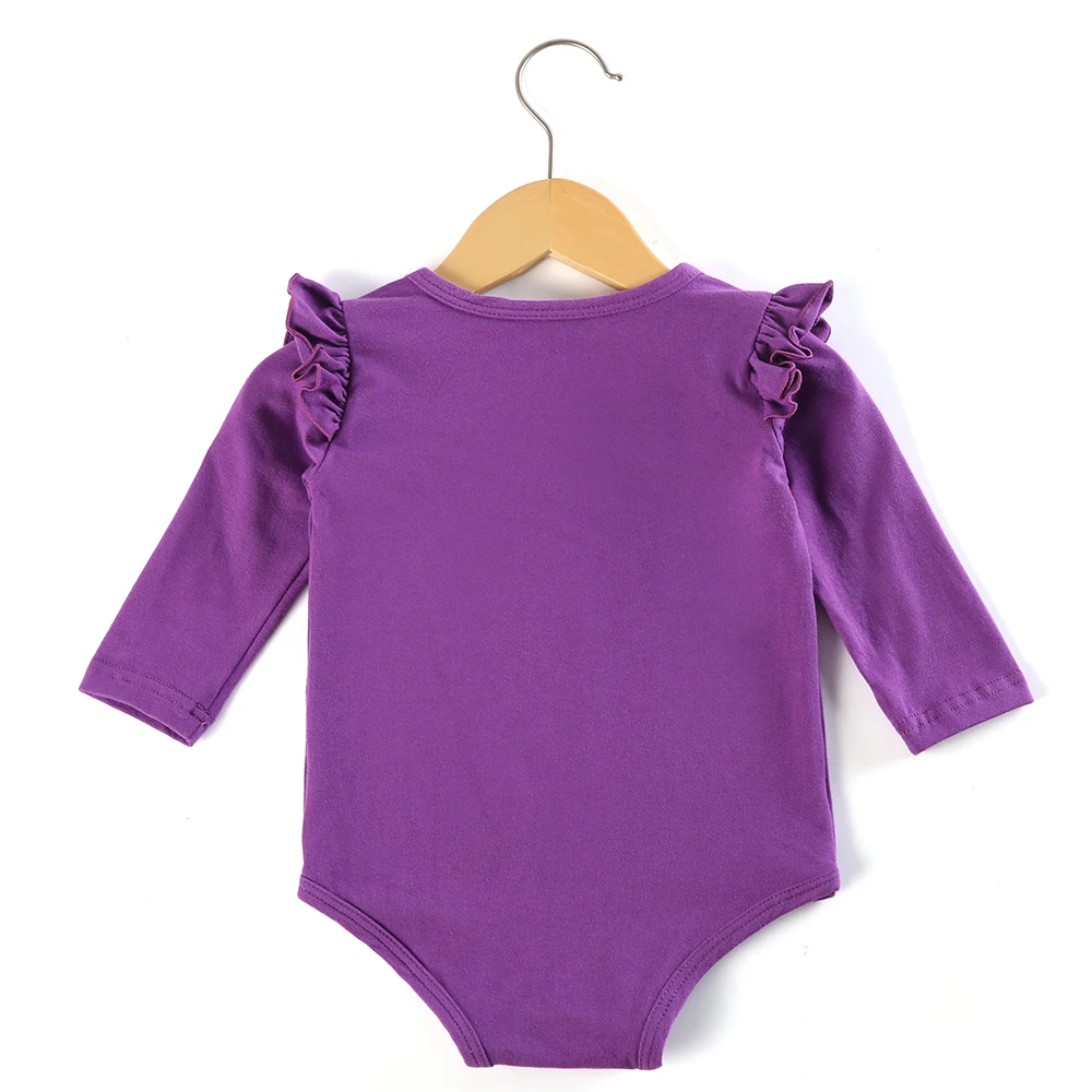 Комбинезон для новорожденных с рюшами цельнокроеный розовый комбинезон