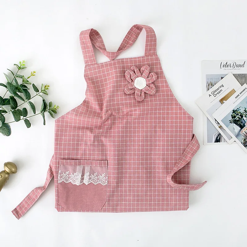 Женский кухонный фартук в клетку 65 х95 см