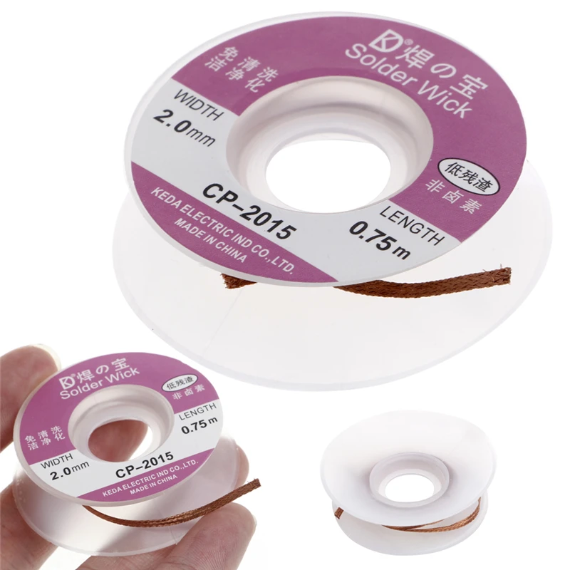 75c 2 мм паяльник для отпайки Оплетка жидкость снятия кабель провод новый хорошее