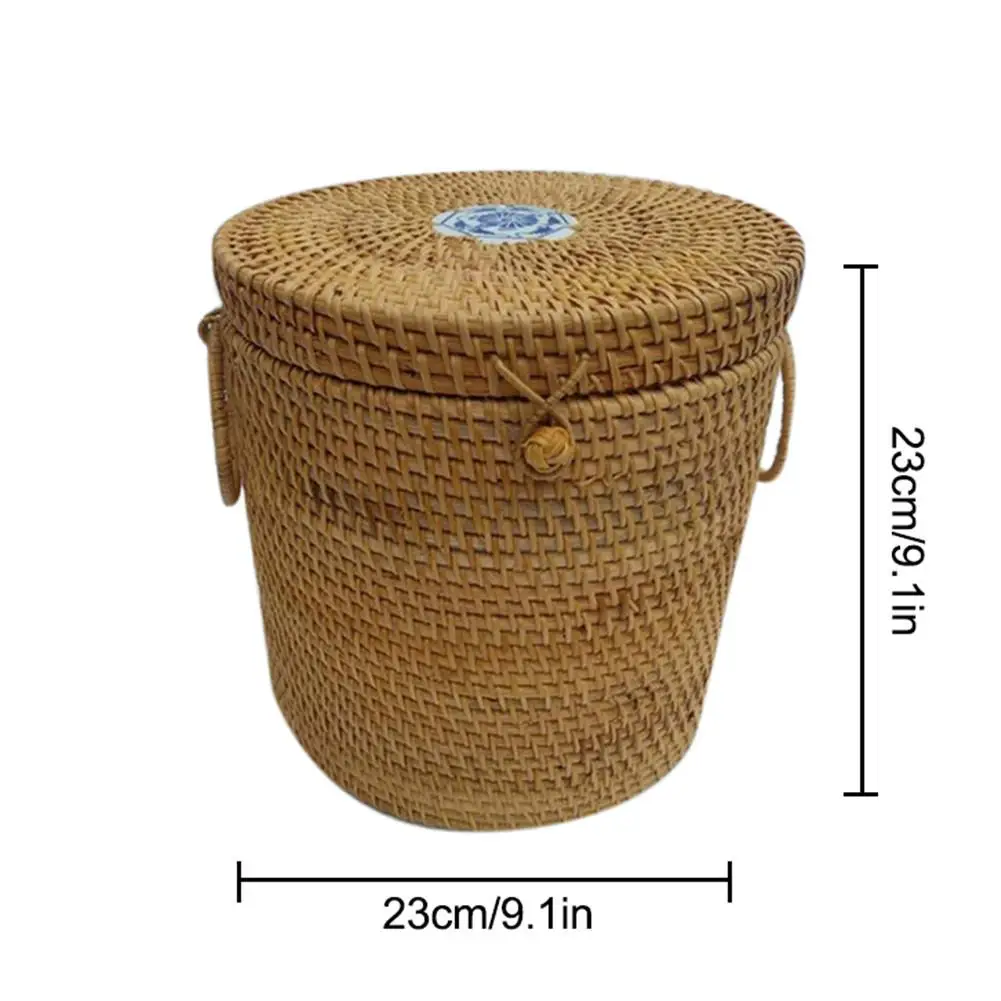 Плетение из прутьев деревянная банка для чайного торта с крышкой контейнер