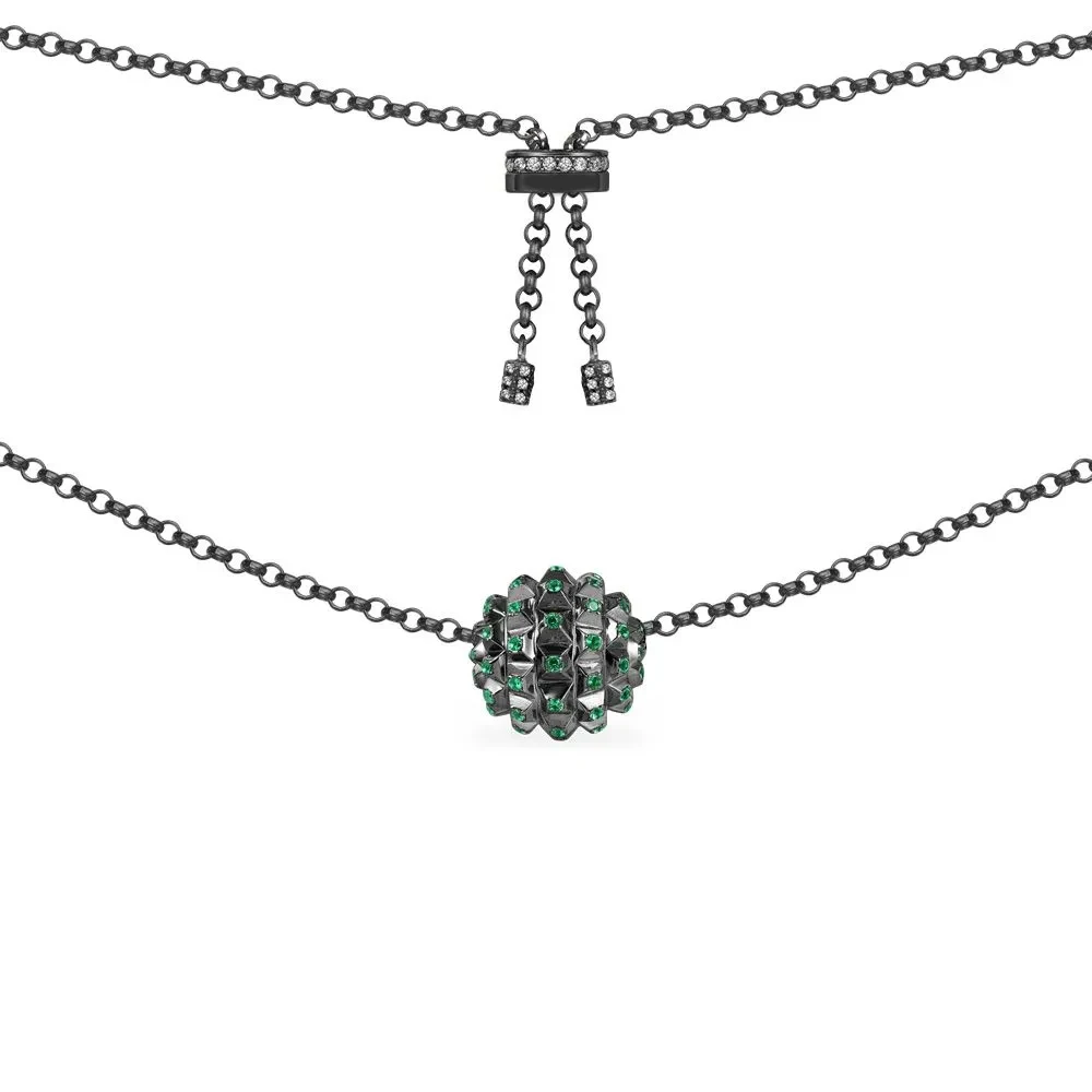 Модный шарм из стерлингового серебра копия 1:1 розовый черный Регулируемый кулон