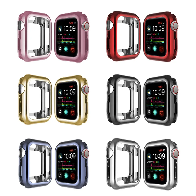 Защитный чехол из ТПУ для Apple Watch 5 4 44 42 мм часов аксессуары iWatch серии 3 2 1 40 38 2019|Часы