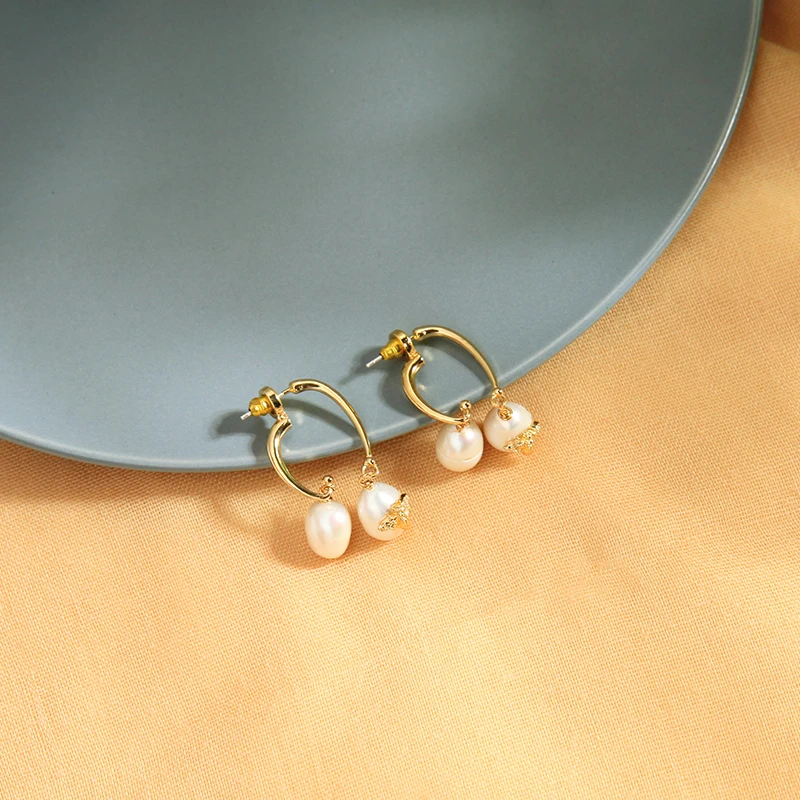 Новинка 2020 висячие серьги Uer для женщин изысканные культивированные жемчужные