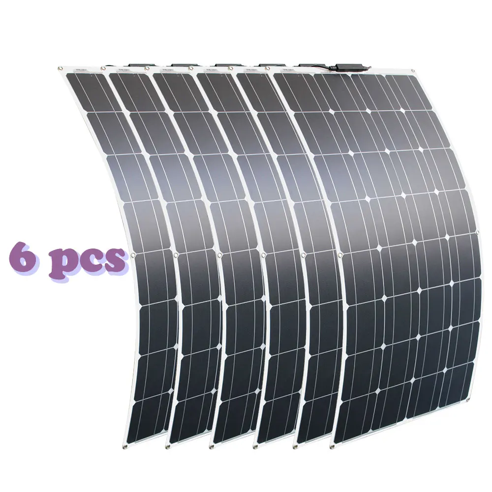 RG 2 шт. 4 6 100 Вт гибкие солнечные панели 12 В монокристаллическое гибкое солнечное
