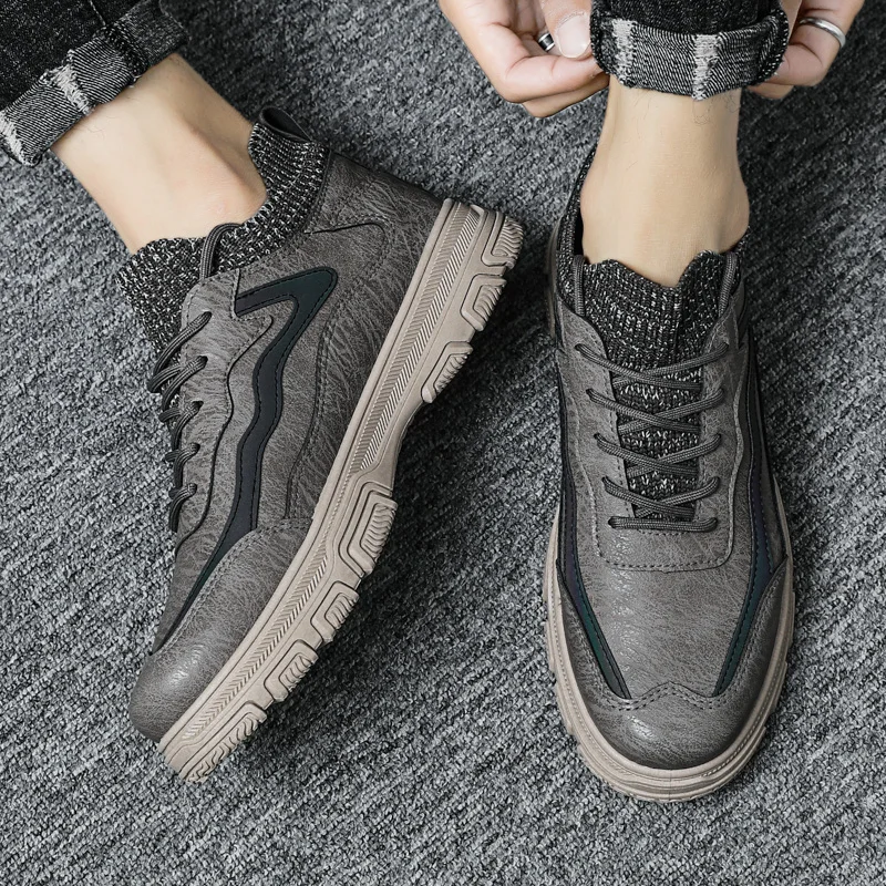 

Men's Military Boot Platform Boots Men Vintage Casual Shoes For Winter Men's Sneakers Army Boty Mens Timber Land Chelsea