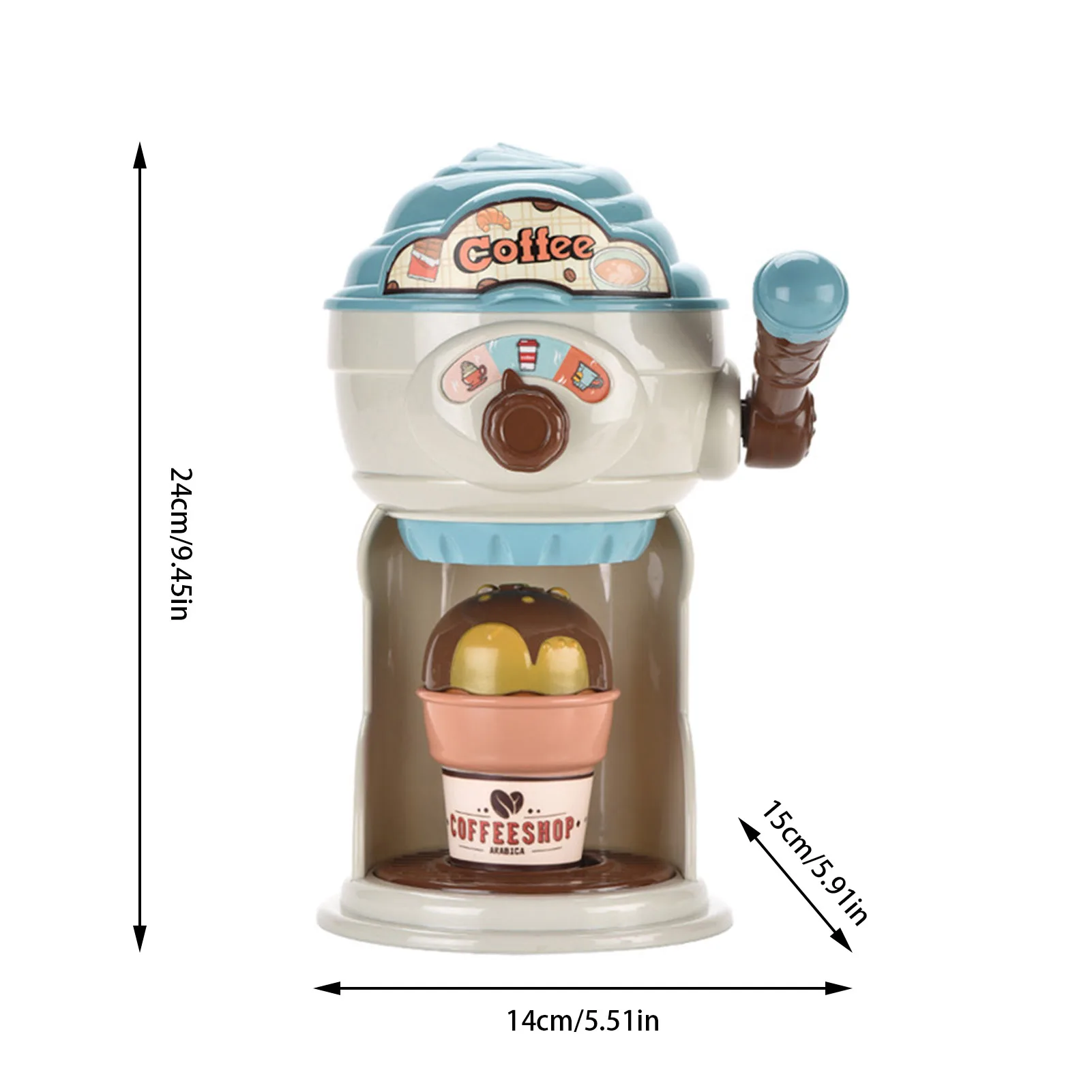 

Children's DIY Ice Cream Machine Girl Kitchen Play House Simulation Coffee Machine Educational Miniature Kitchenware Toy