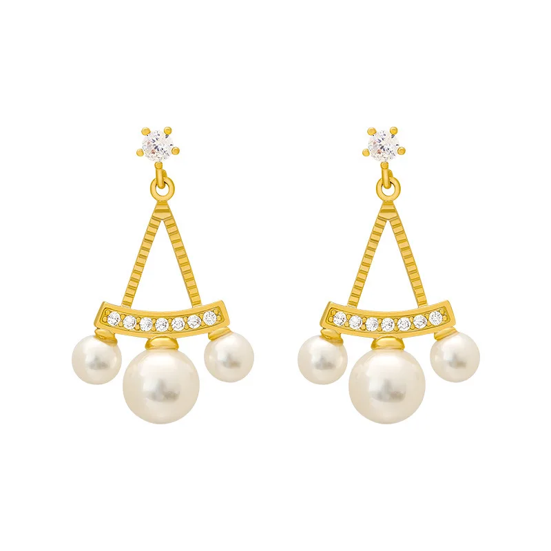 

Korean Fashion Pearl Earrings For Women Boucle Oreille Femme Moda Mujer Kolczyki Piercing Joker Tassel Shine Jewelry 2021