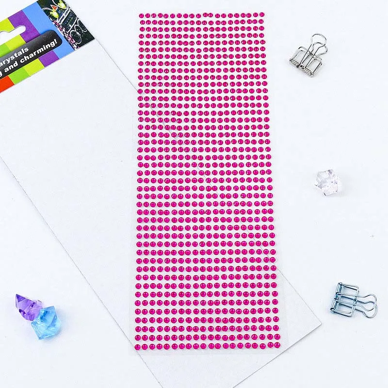 Rose Red 1040 шт./компл. 3 мм самоклеящиеся акриловые Стразы Diy чехол для телефона наклейка на ПК искусство с украшениями в виде кристаллов Стикеры s Скрапбукинг стены автомобиля Стикеры - Цвет: Rose Red
