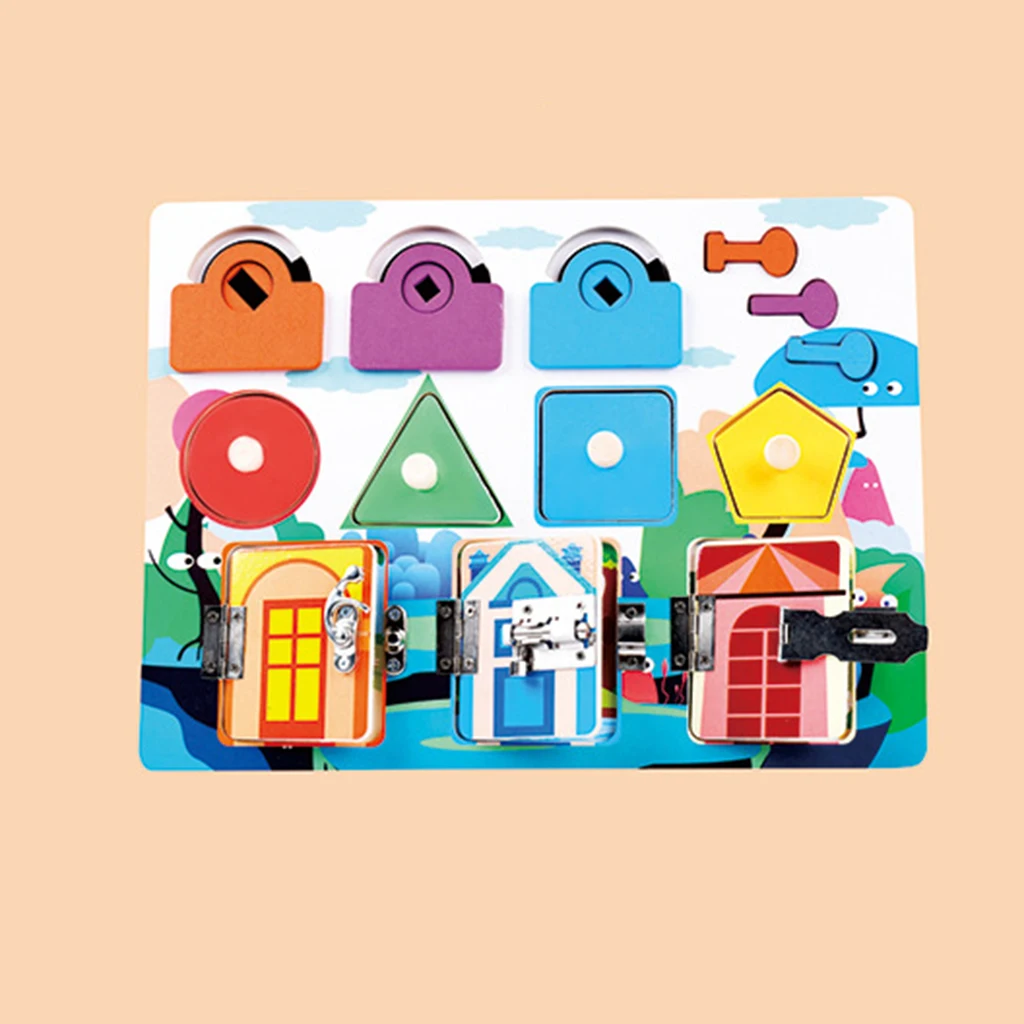 Доска Монтессори для малышей деревянная игрушка с сенсорной разблокировкой