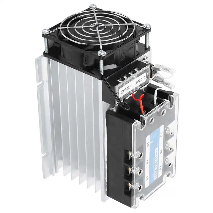 Насыпи твердотельные реле SSR 3-фазы модуль Алюминий сплав 303238-60Z 60A 30-480VAC |