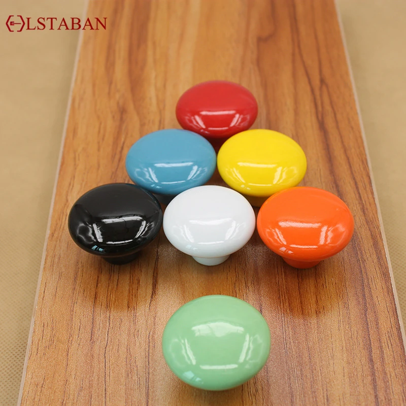 LSTABAN Семицветная керамическая ручка для шкафа в европейском стиле детская
