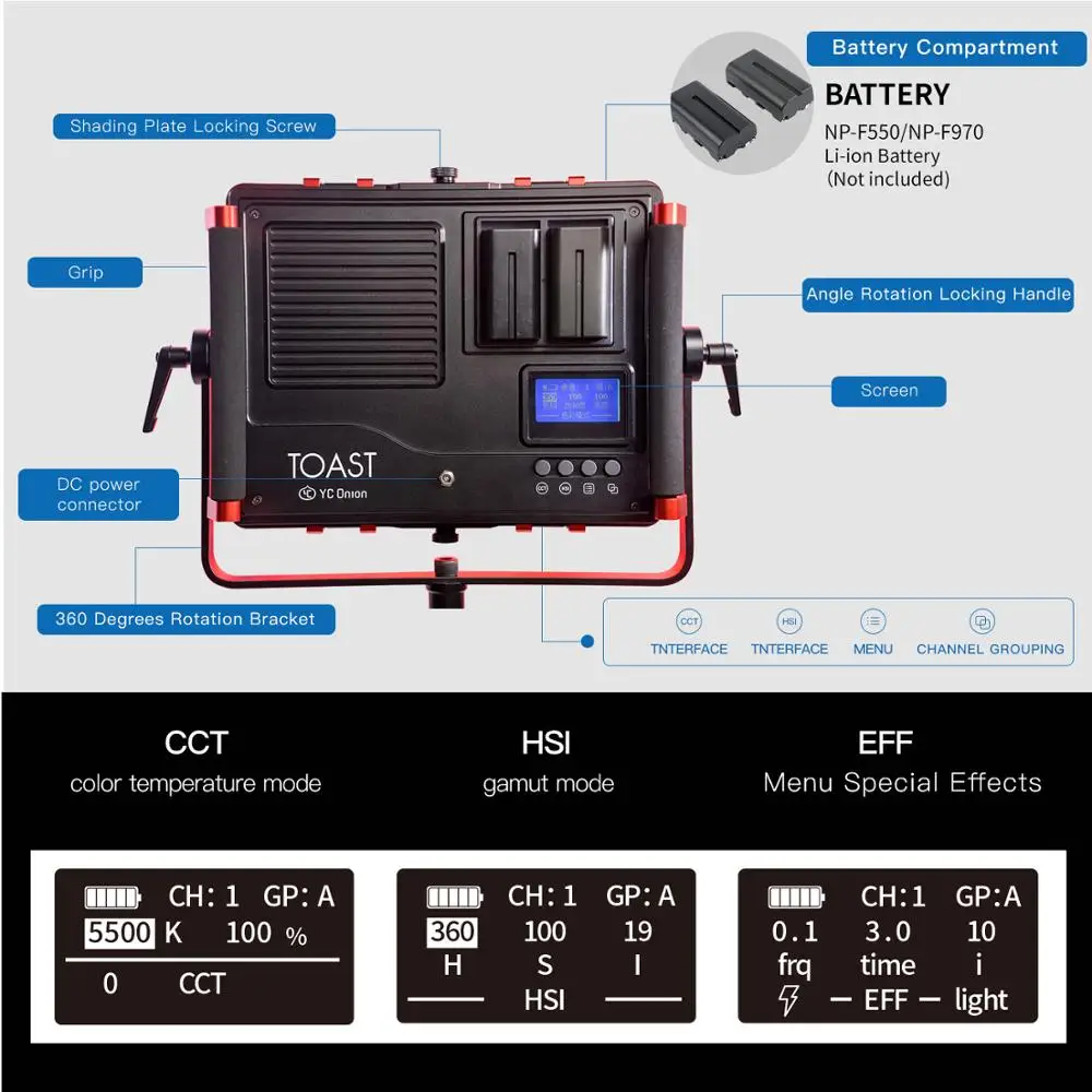 Светодиодная лампа YC лук RGB с управлением через приложение 60 Вт переменная