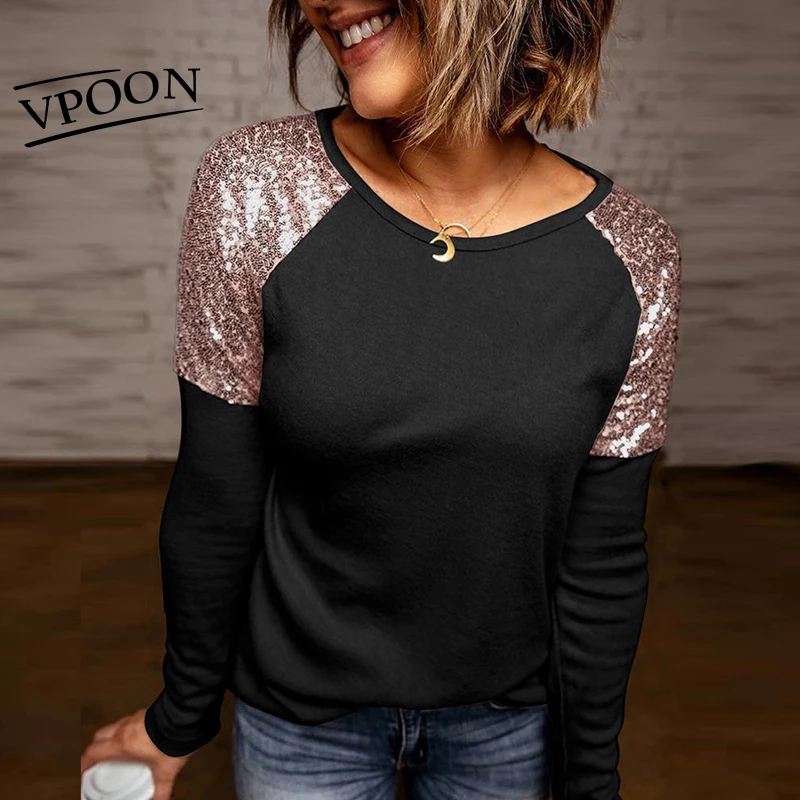 

Со стразами, в стиле пэчворк; С вышивкой с длинными рукавами и круглым вырезом повседневная детская футболка осень-зима женские футболки То...