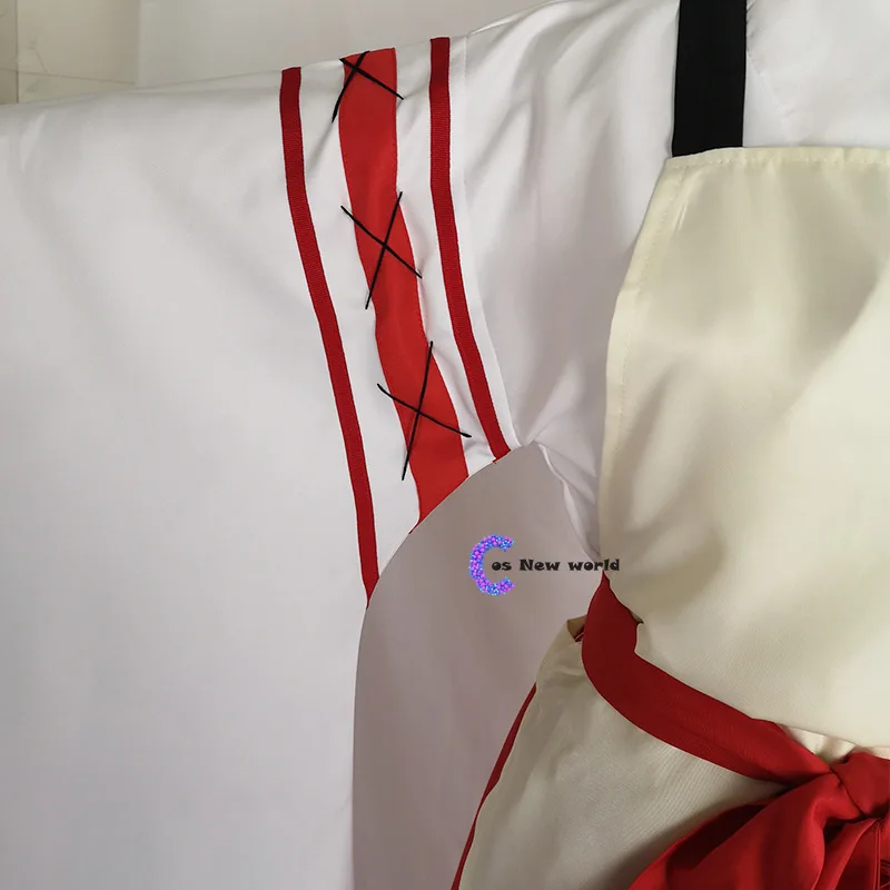 Карнавальный костюм Senko san полезное кимоно Мико лисы красного белого цвета с