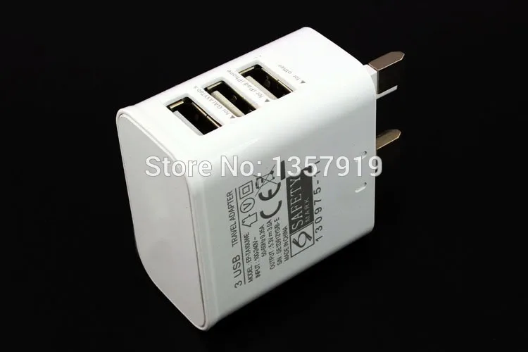 Сетевое зарядное устройство с 3 USB портами А 200 шт./лот|charger for iphone 5|adapter samsungadapter ac |