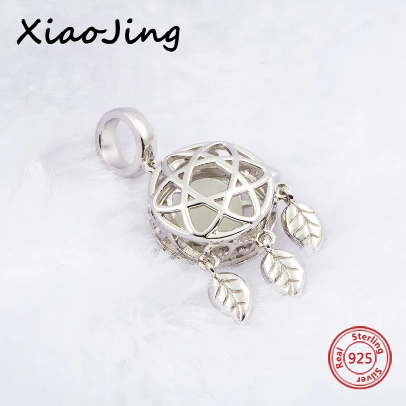 Подходит для аутентичного браслета pandora, серебряный 925 кулон Ловец снов, светящиеся подвески, бусины, сделай сам, модное ювелирное изделие для женщин, подарки