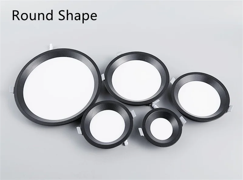 Черный светодиодный потолочный светильник 5 Вт 9 12 16 направленный Круглый