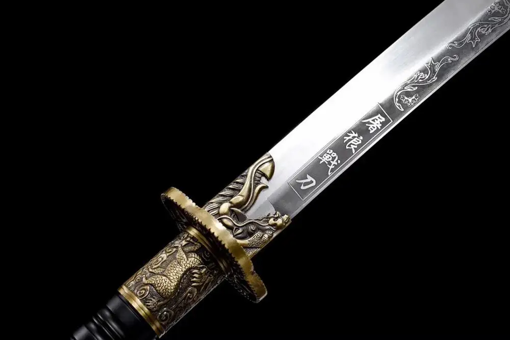 Кованые династии Цин стиль Broadsword Sabre KangXi DAO falchion клинок из - Цена: 10215.03