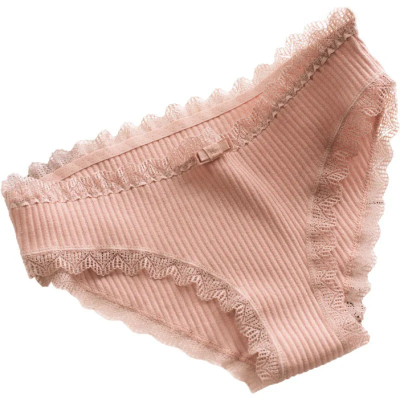 Wollb 1 шт. хлопковое нижнее белье с резьбой кружевное сексуальное женское женские